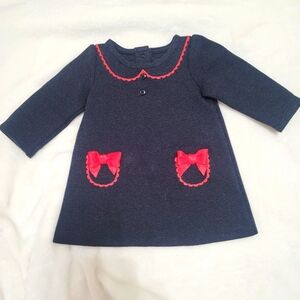 💥 3/$24 Gymboree Circus Star Charcoal Dress‎ with Red Details